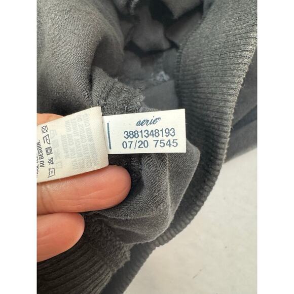 Aerie Cargo Jogger Gray Drawstring Grunge Comfort Relaxed Women's Size Small - Picture 6 of 8